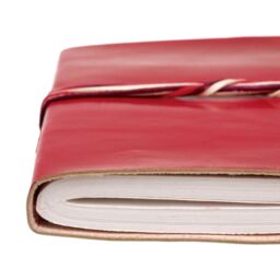 Paper High Large Coloured Distressed Leather 3-String Photo Album in Red - thumbnail 3