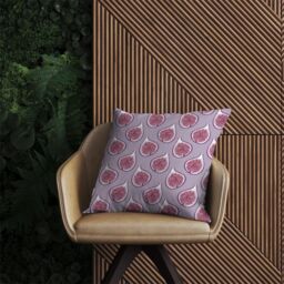 Warren Reed - Designer Modern Fig Pattern Outdoor Cushion in Purple - Size: 45 cm x 45 cm - thumbnail 2