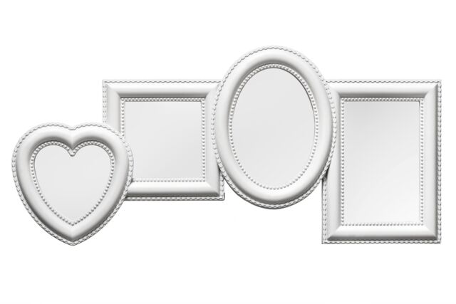 Orsina 4 Photo White Plastic Multi Photo Frame, Four Distinct Layouts Poster Frame, Decorative Wall Frame For Gifting - image 1