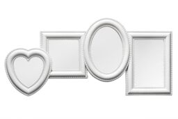 Orsina 4 Photo White Plastic Multi Photo Frame, Four Distinct Layouts Poster Frame, Decorative Wall Frame For Gifting - thumbnail 2