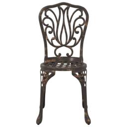 Berkfield Home 3-Piece Garden Bistro Set - Bronze Cast Aluminum - thumbnail 7