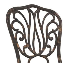 Berkfield Home 3-Piece Garden Bistro Set - Bronze Cast Aluminum - thumbnail 9