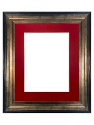 Frames & Mirrors 4U Scandi Black & Gold Frame with Red Mount for Image Size A3 - thumbnail 1