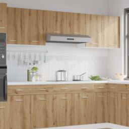 Berkfield Home Hanging Cabinet Lyon Artisan Oak 40x31x60 cm Engineered Wood in Brown - Size: 40 x 31 x 60 cm - thumbnail 2