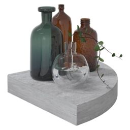 Berkfield Home Wall Corner Shelves 2 pcs Concrete Grey 25x25x3.8 cm MDF - thumbnail 3