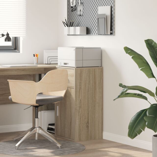 Berkfield Home Sonoma Oak Storage Cabinet Sonoma oak MDF Medium in Brown - image 1