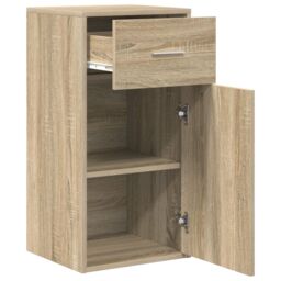 Berkfield Home Sonoma Oak Storage Cabinet Sonoma oak MDF Medium in Brown - thumbnail 4