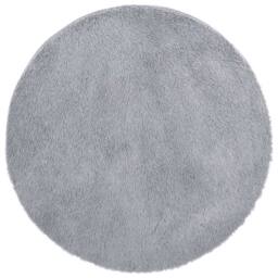 Berkfield Home Shaggy Rug High Pile NAVARRA Light Grey 100x100 cm Polyester - Size: Medium - thumbnail 1