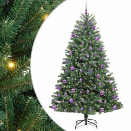 Berkfield Home Artificial Hinged Christmas Tree Green 240 cm PVC & Metal - thumbnail 2