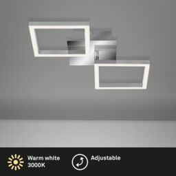 BRILONER Chrome Silver 2x5.5W LED Ceiling Light - thumbnail 3
