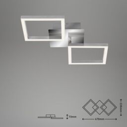 BRILONER Chrome Silver 2x5.5W LED Ceiling Light - thumbnail 4