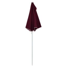 Berkfield Home Garden Half Parasol with Pole 180x90 cm Bordeaux Red - thumbnail 6