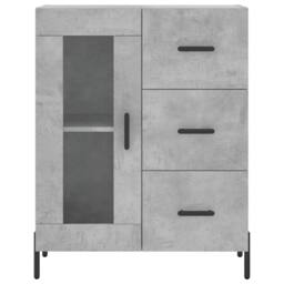 Berkfield Home Highboard Concrete Grey 69.5x34x180 cm Engineered Wood - thumbnail 8