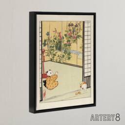 "Artery8 Helen Hyde Japanese Home Interior Decoration Framed Canvas Art Print - Size: W12"" x H16""" - thumbnail 2
