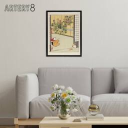 "Artery8 Helen Hyde Japanese Home Interior Decoration Framed Canvas Art Print - Size: W12"" x H16""" - thumbnail 3