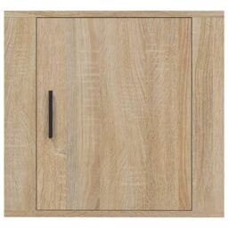 Berkfield Home Wall-mounted Bedside Cabinets 2 pcs Sonoma Oak 50x30x47 cm in Brown - Size: 50 x 30 x 47 cm - thumbnail 6