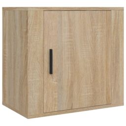 Berkfield Home Wall-mounted Bedside Cabinets 2 pcs Sonoma Oak 50x30x47 cm in Brown - Size: 50 x 30 x 47 cm - thumbnail 5