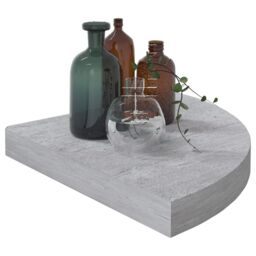 Berkfield Home Wall Corner Shelf Concrete Grey 35x35x3.8 cm MDF - thumbnail 3