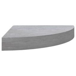 Berkfield Home Wall Corner Shelf Concrete Grey 35x35x3.8 cm MDF - thumbnail 2