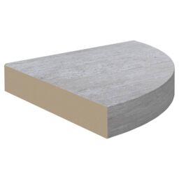 Berkfield Home Wall Corner Shelf Concrete Grey 35x35x3.8 cm MDF - thumbnail 4