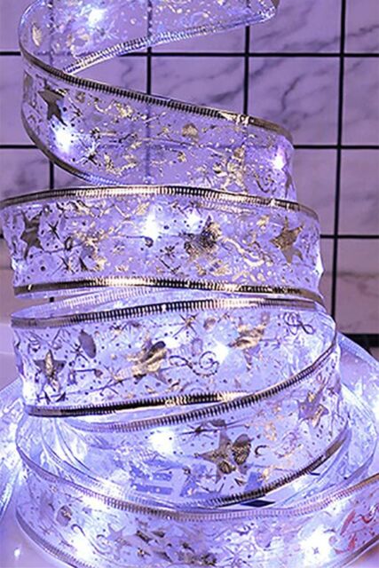 Groundlevel LED Ribbon Shape Fairy Lights - Cool White 1 Length - image 1