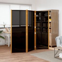 Berkfield Home 3-Panel Room Divider Black 210x180 cm - thumbnail 1