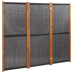 Berkfield Home 3-Panel Room Divider Black 210x180 cm - thumbnail 2