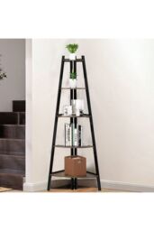 5-Tier Vintage Plant Stand in Brown - thumbnail 2