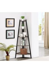 5-Tier Vintage Plant Stand in Brown - thumbnail 1