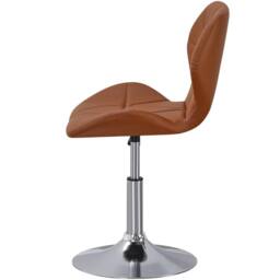 VOGREX Brown PU Cushioned Swivel Office Chair - thumbnail 3