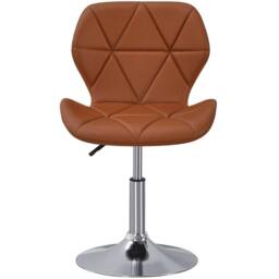 VOGREX Brown PU Cushioned Swivel Office Chair - thumbnail 4