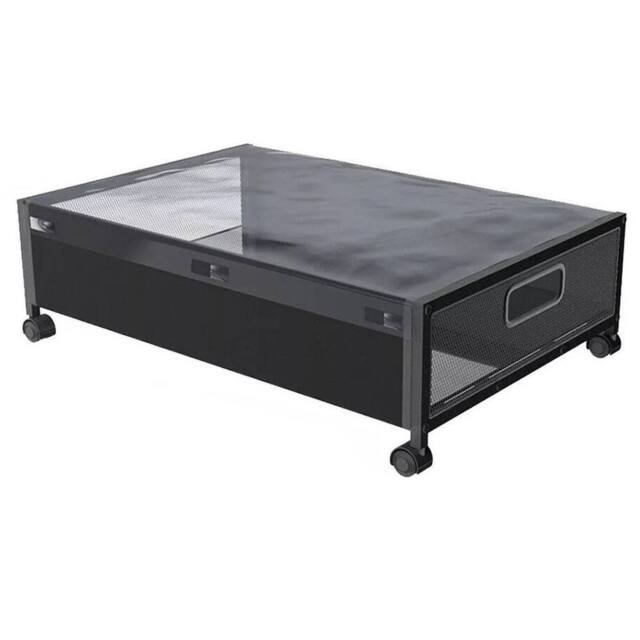 VOGREX 1x Underbed Storage Box Shoes Clothes Bedding Duvet Organizer in Black - image 1