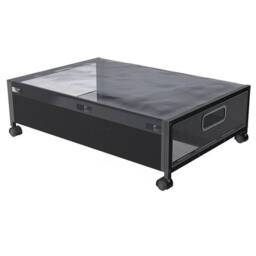 VOGREX 1x Underbed Storage Box Shoes Clothes Bedding Duvet Organizer in Black - thumbnail 1