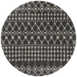 THE RUGS Soft Moroccan Diamond Shaggy Rugs & Runners Dark Grey Living Room - Size: 120 cm x 170 cm - thumbnail 5