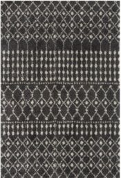 THE RUGS Soft Moroccan Diamond Shaggy Rugs & Runners Dark Grey Living Room - Size: 120 cm x 170 cm - thumbnail 2