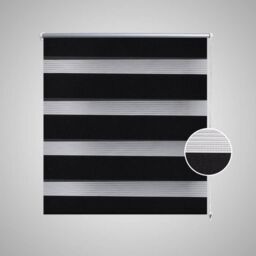Berkfield Home Zebra Blind 40 x 100 cm Black - thumbnail 3