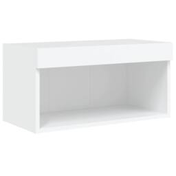 Berkfield Home TV Cabinet with LED Lights White 60x30x30 cm - Size: 60 x 30 x 30 cm - thumbnail 7