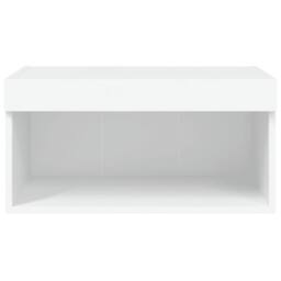 Berkfield Home TV Cabinet with LED Lights White 60x30x30 cm - Size: 60 x 30 x 30 cm - thumbnail 8