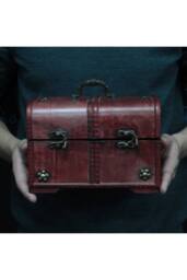 KDMD Vintage Large Chest Set of 3 Antique Inspired Trinket & Gift Boxes in Burgundy - thumbnail 4