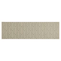 Berkfield Home Kitchen Rug Washable Leaves 45x150 cm Velvet in Green - thumbnail 2