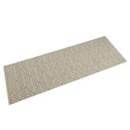 Berkfield Home Kitchen Rug Washable Leaves 45x150 cm Velvet in Green - thumbnail 1