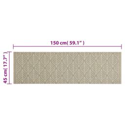 Berkfield Home Kitchen Rug Washable Leaves 45x150 cm Velvet in Green - thumbnail 5