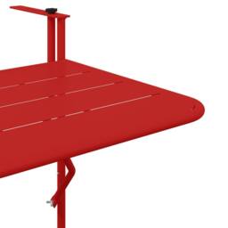 Berkfield Home Foldable Red Balcony Table - 60x40 cm, Steel - Size: 60x40 cm - thumbnail 8