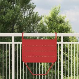 Berkfield Home Foldable Red Balcony Table - 60x40 cm, Steel - Size: 60x40 cm - thumbnail 4