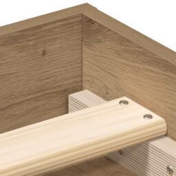 Berkfield Home Bed Frame without Mattress Artisan Oak 75x190 cm Engineered Wood in Brown - thumbnail 8