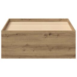 Berkfield Home Bed Frame without Mattress Artisan Oak 75x190 cm Engineered Wood in Brown - thumbnail 5