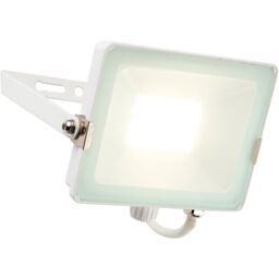 Loops Outdoor IP65 Waterproof Floodlight - 30W Cool White LED - Matt White Aluminium