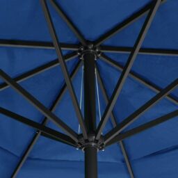 Berkfield Home Garden Parasol with Aluminium Pole 600 cm Azure Blue - thumbnail 5