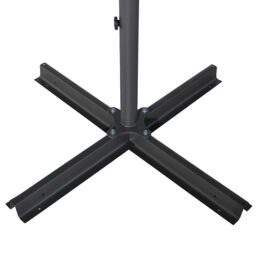 Berkfield Home Garden Parasol with Aluminium Pole 600 cm Azure Blue - thumbnail 4