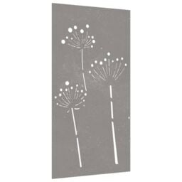 Berkfield Home Garden Wall Decoration 105x55 cm Corten Steel Flower Design in Brown - thumbnail 3